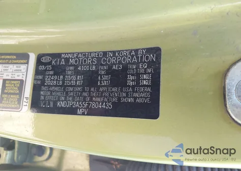 2015 Kia Soul + из США, поврежденный, VIN KNDJP3A55F7804435